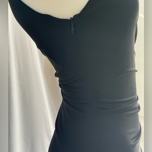 Betsy & Adam’s One shoulder Ruched Maxi Dress Size 4 Blue Ombre - Picture 5 of 9